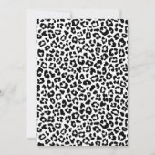 Invitation Parties scintillant Léopard noir et blanc (Dos)