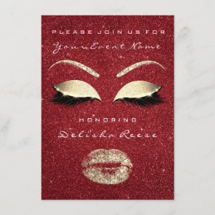 Invitation Parties scintillant lèvres Parties scintillant Fêt
