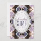 Invitation Parties scintillant Lilac douce Fête des mariées P (Devant)