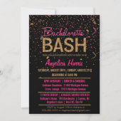 Invitation Parties scintillant Look Confetti Bachelorette Fêt (Devant)
