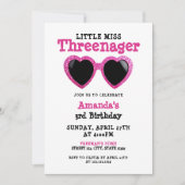 Invitation Parties scintillant Lunettes de soleil roses Fille (Devant)