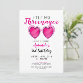 Invitation Parties scintillant Lunettes de soleil roses Trois (Debout devant)