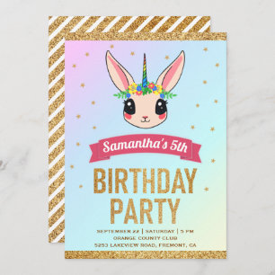 Invitation Parties scintillant magique de l'or Anniversaire d