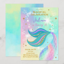 Parties scintillant magique Sirène colorée Anniver