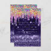 Invitation Parties scintillant Mariage fête d'anniversaire p (Devant / Derrière)