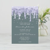 Invitation Parties scintillant  Mariage nuptiale Sweet 16 Min (Debout devant)