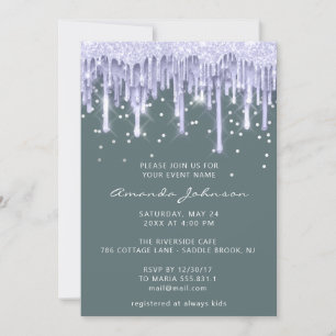 Invitation Parties scintillant  Mariage nuptiale Sweet 16 Min