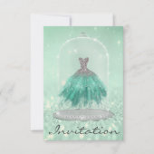 Invitation Parties scintillant Menthe verte TiffanyRobe Diamo (Devant)