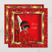 Invitation Parties scintillant mignonne bébé en Baby shower d (Devant / Derrière)