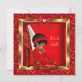 Invitation Parties scintillant mignonne bébé en Baby shower d (Devant)