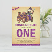 Invitation Parties scintillant mignonne Prince pourpre Premie (Debout devant)