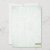 Invitation Parties scintillant Mint & Or Regarder Répétition  (Dos)