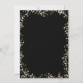 Invitation Parties scintillant moderne Black Gold Glam Balloo (Dos)