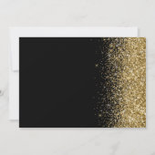 Invitation Parties scintillant moderne Black & Gold Sweet 16  (Dos)