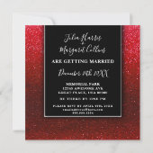 Invitation Parties scintillant moderne classique simple Maria (Dos)