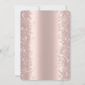 Invitation Parties scintillant moderne Confetti Rose Gold Swe (Dos)