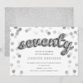 Invitation Parties scintillant moderne de ballons d'argent du (Devant / Derrière)