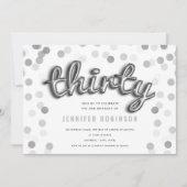 Invitation Parties scintillant moderne des ballons d'argent 3 (Devant)