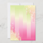 Invitation Parties scintillant moderne Drips Ombre Stripes 18 (Dos)