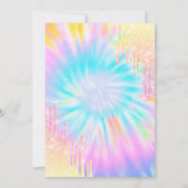 Invitation Parties scintillant moderne Drips Tie Dye 18e anni (Dos)