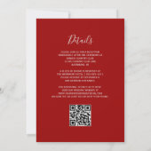 Invitation Parties scintillant moderne en argent Crimson Code (Dos)