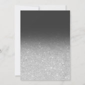 Invitation Parties scintillant moderne en faux argent gris om (Dos)