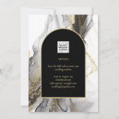 Invitation Parties scintillant moderne en marbre d'Agate d'or (Dos)