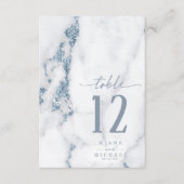 Invitation Parties scintillant moderne en marbre Numéro de ta (Devant)