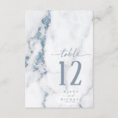 Invitation Parties scintillant moderne en marbre Numéro de ta (Dos)