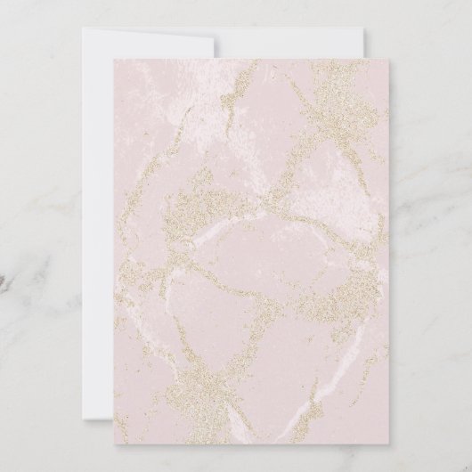Invitation Parties scintillant moderne en marbre rose vif Swe (Dos)