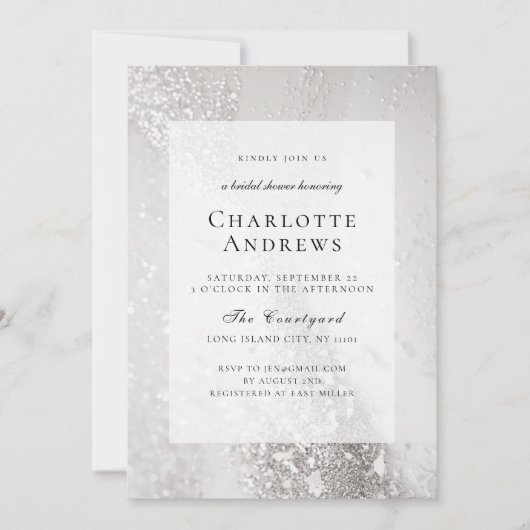 Invitation Parties scintillant, Moderne, Fête des mariées (Devant)