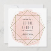 Invitation Parties scintillant moderne Fête des mariées d'aqu (Devant)