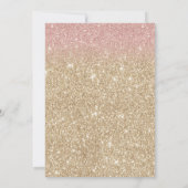 Invitation Parties scintillant moderne Gold Sparkle Faux Quin (Dos)