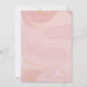 Invitation Parties scintillant moderne Marble rose or Arrière (Dos)
