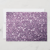 Invitation Parties scintillant moderne minimaliste violet 75e (Dos)