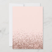 Invitation Parties scintillant moderne Rose or ballon 13e ann (Dos)