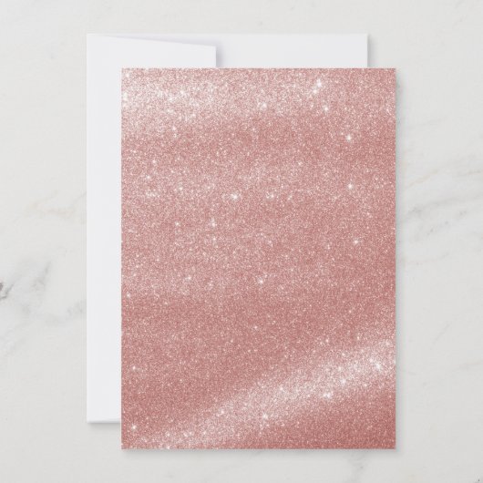 Invitation Parties scintillant moderne Sweet 16 Script Rose o (Dos)