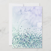 Invitation Parties scintillant moderne violet vert Baby showe (Dos)