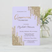 Invitation Parties scintillant modernes Lavander Quinceañera (Debout devant)