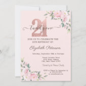 Invitation Parties scintillant modernes Rose Gold 21e anniver (Devant)