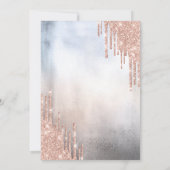 Invitation Parties scintillant modernes Rose Gold Metallic Sw (Dos)