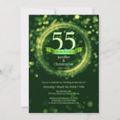 Invitation Parties scintillant Modifier Année Nom Mariage Ann (Devant)