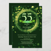 Invitation Parties scintillant Modifier Année Nom Mariage Ann (Devant / Derrière)