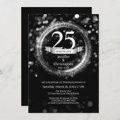 Invitation Parties scintillant Modifier Année Nom Mariage Ann (Devant / Derrière)