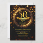 Invitation Parties scintillant Modifier Année Nom Mariage Ann (Devant)