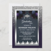 Invitation Parties scintillant Moody foncé Silver Navy Blue G (Devant)