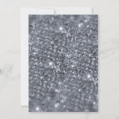 Invitation Parties scintillant mousseuse en argent douce 16 A (Dos)