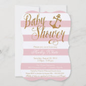 Invitation Parties scintillant Nautique Baby shower fille Inv (Devant)