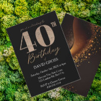 Parties scintillant Noir et Or Flèche 40e annivers