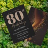 Invitation Parties scintillant Noir et Or Tourbillon 80e anni
